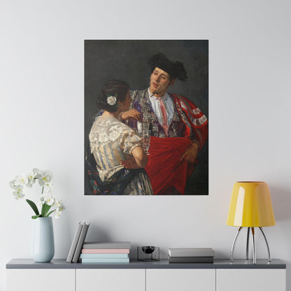 Offering the panel to the bullfighter (1873) painting by Mary Cassatt - Matte Canvas, Stretched, 0.75"