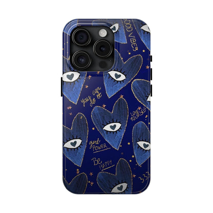 Lucky Midnight Blue Eyes Tough iPhone Cases