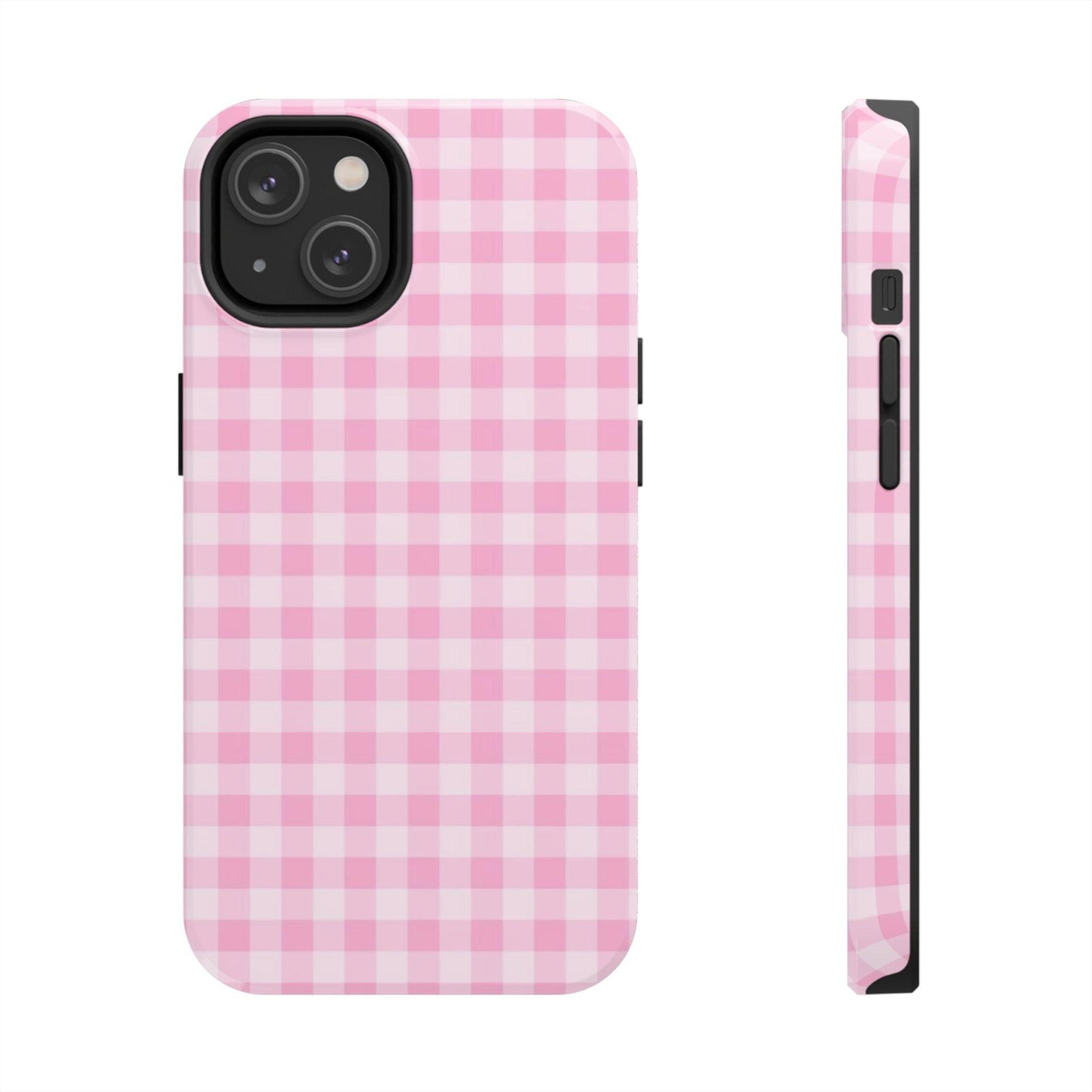 Pink Gingham Tough iPhone Cases