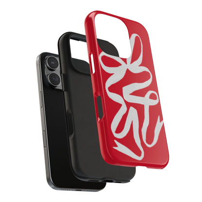 Bow Ribbon Red iPhone Cases