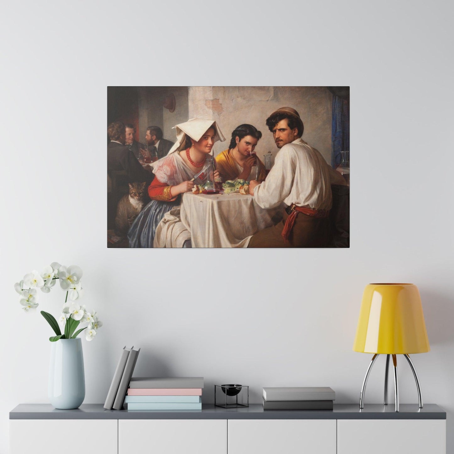 From a Roman osteria by Carl Bloch - Matte Canvas, Stretched, 0.75"