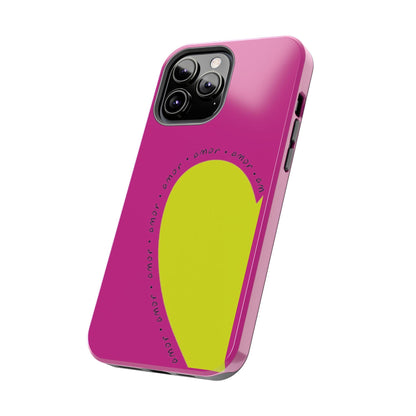 Amor Neon Heart Tough iPhone Cases