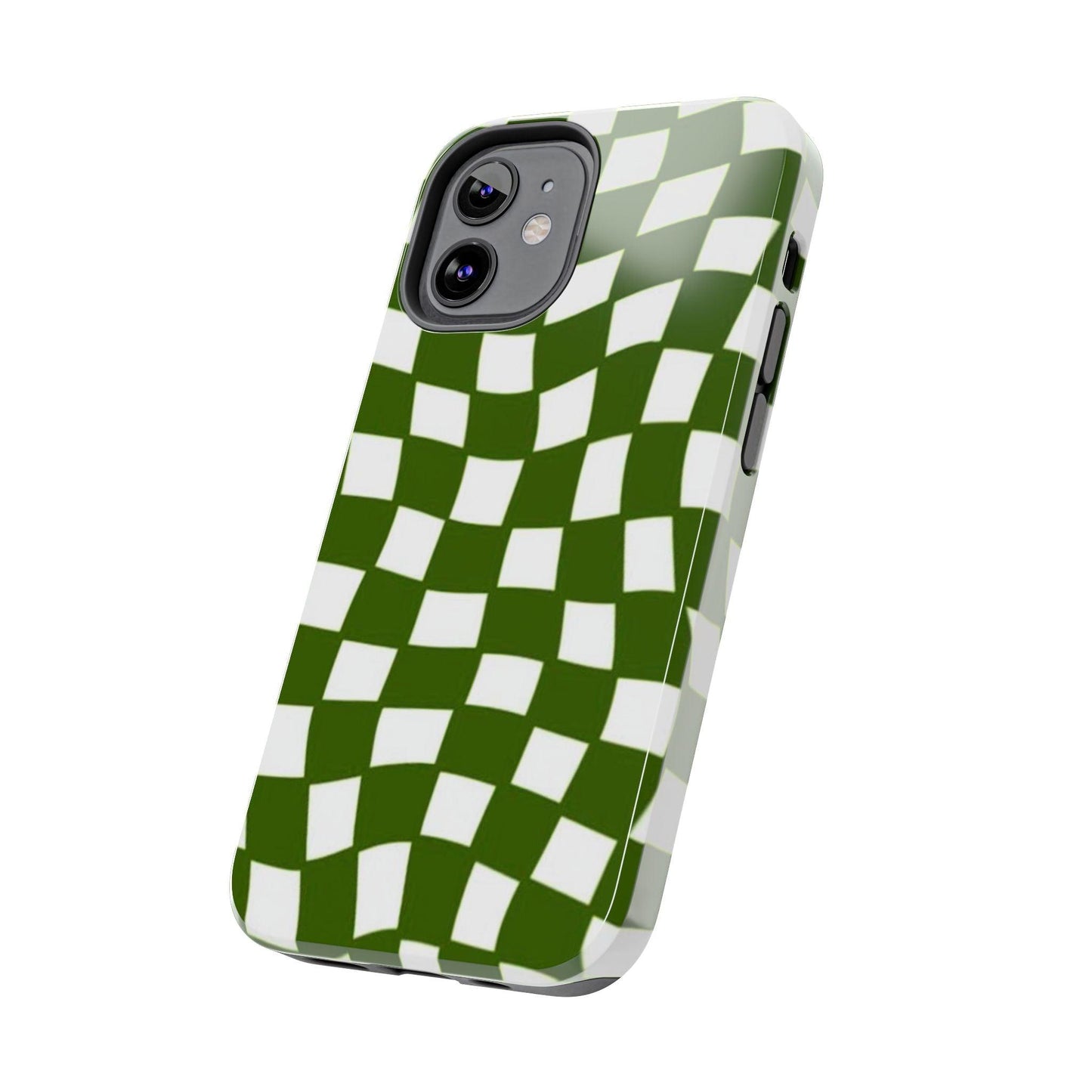 Green Checkmates Tough iPhone Cases