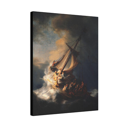 Rembrandt van Rijn's The Storm on the Sea of Galilee (1633) - Matte Canvas, Stretched, 0.75"