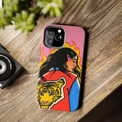 Fierce Femme Flames Tough iPhone Cases