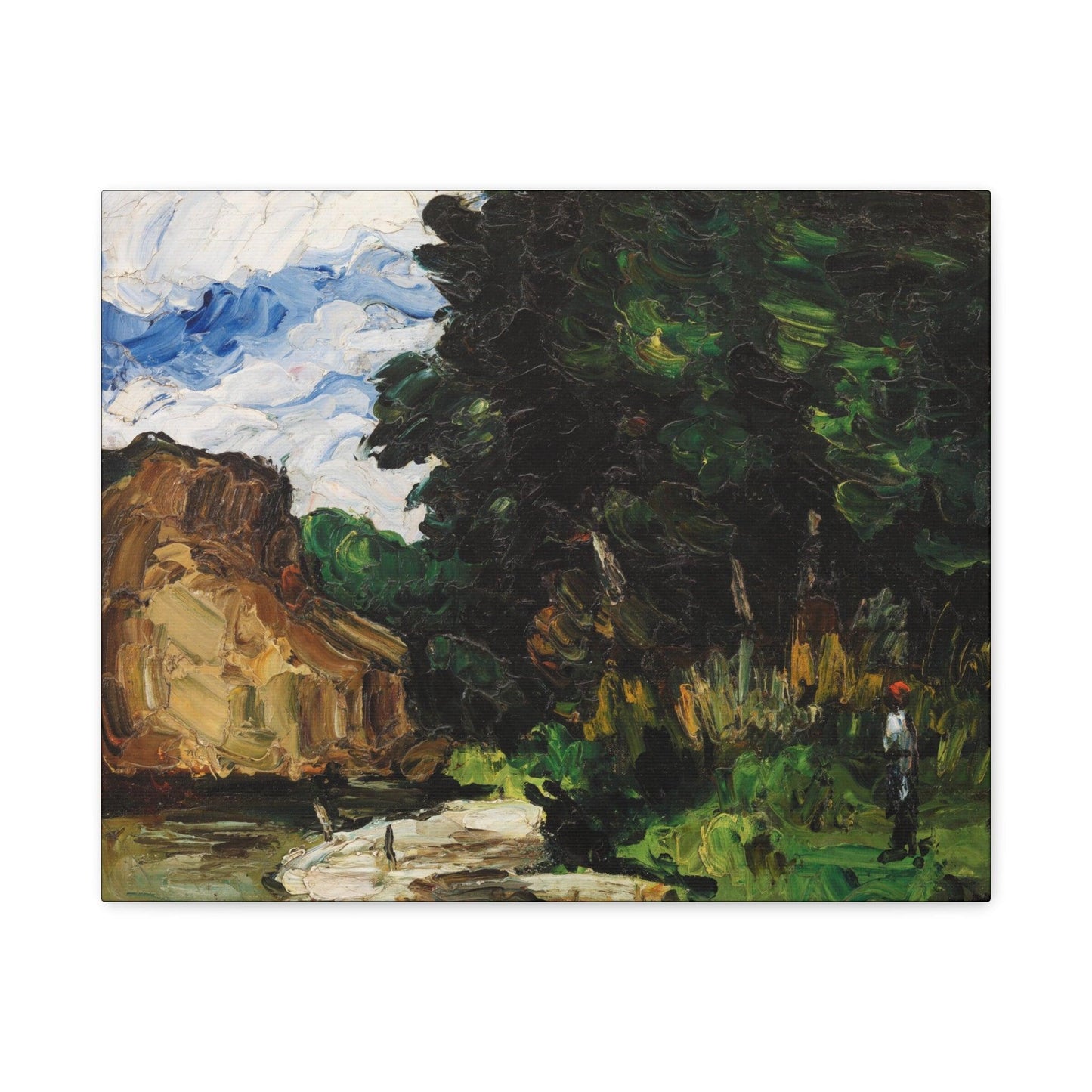 River Bend (Coin de rivière) (ca. 1865) by Paul Cézanne - Matte Canvas, Stretched, 1.25"