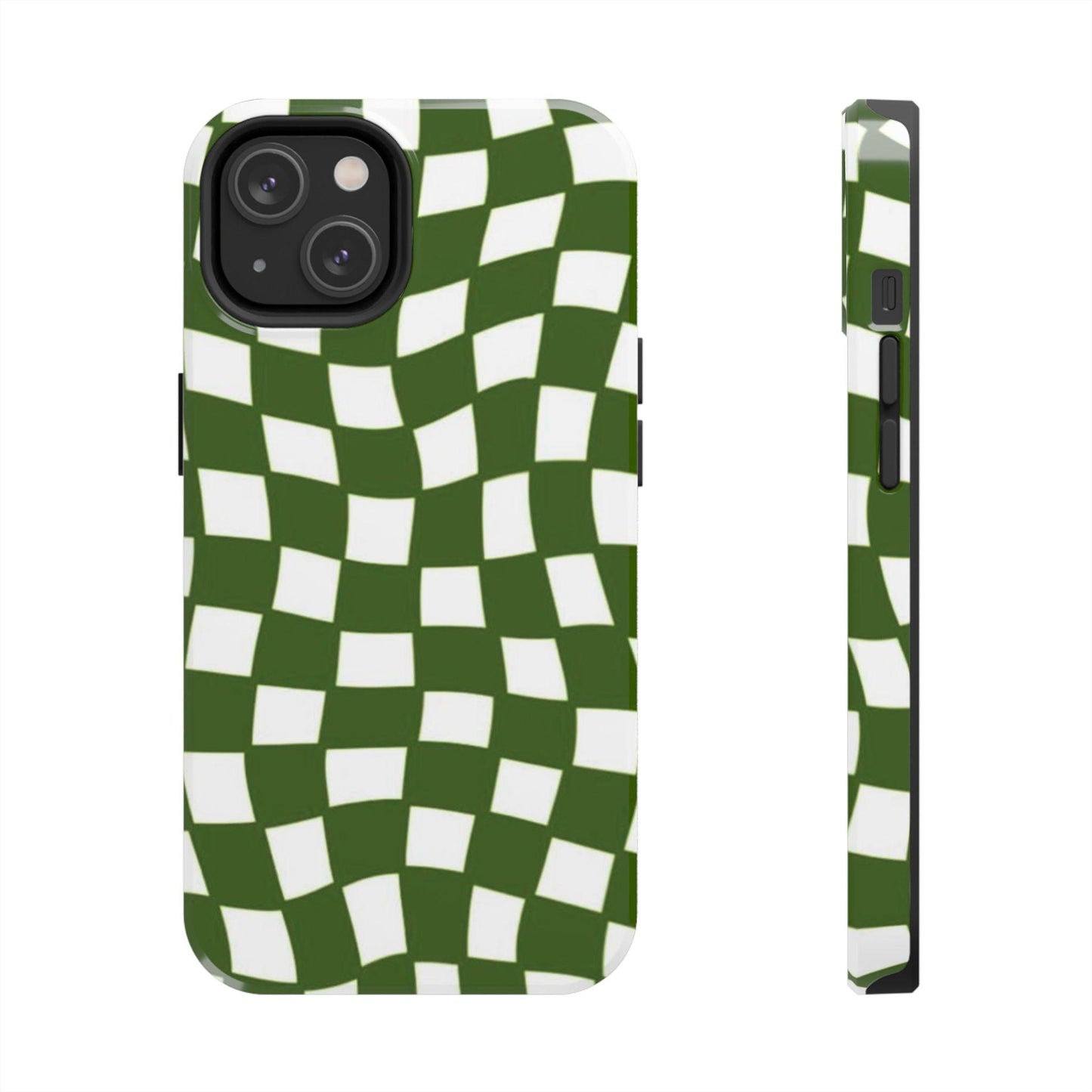 Green Checkmates Tough iPhone Cases