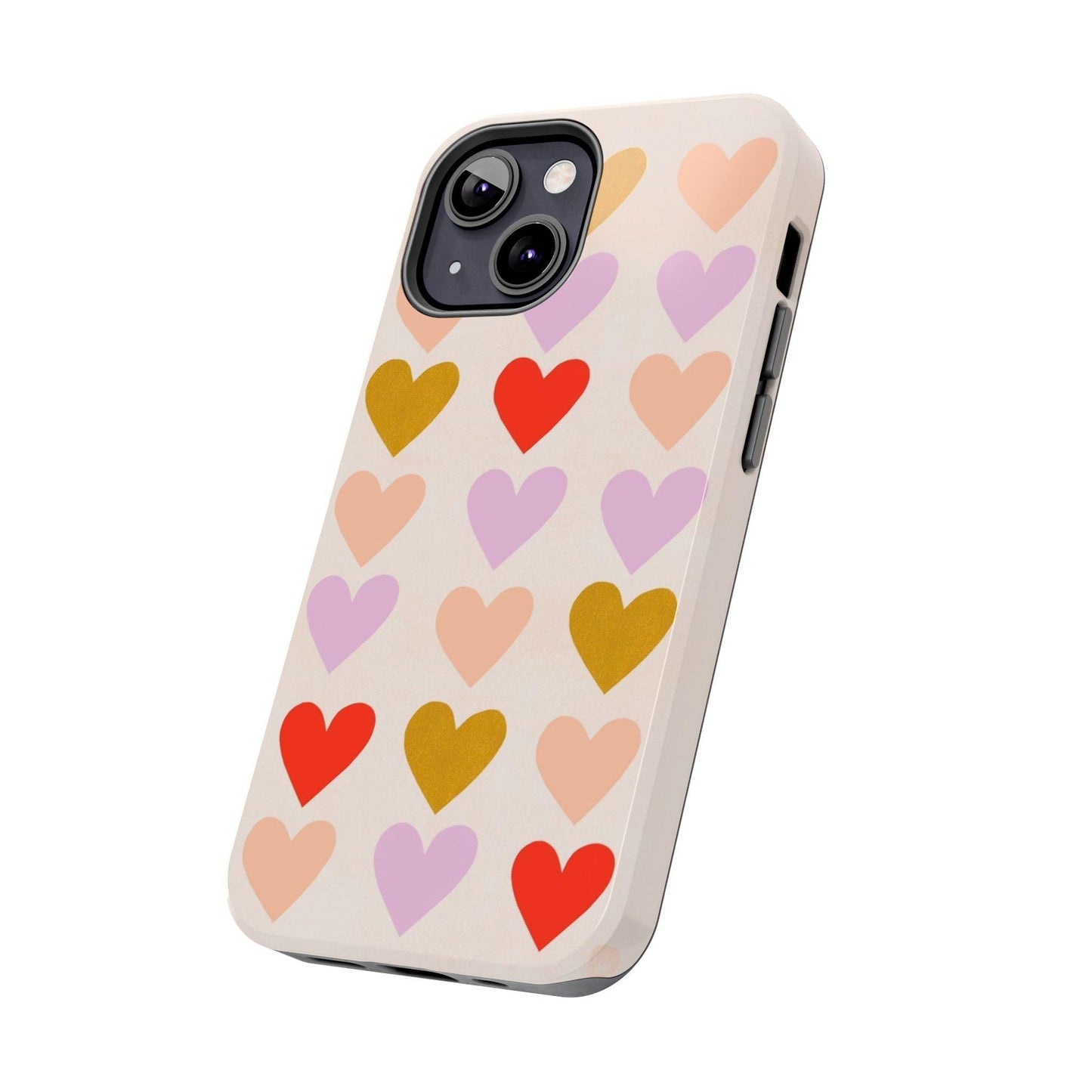 Cutesy Hearts Tough iPhone Cases