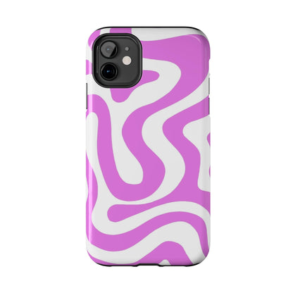 Lilac Swirl Fusion Tough iPhone Cases