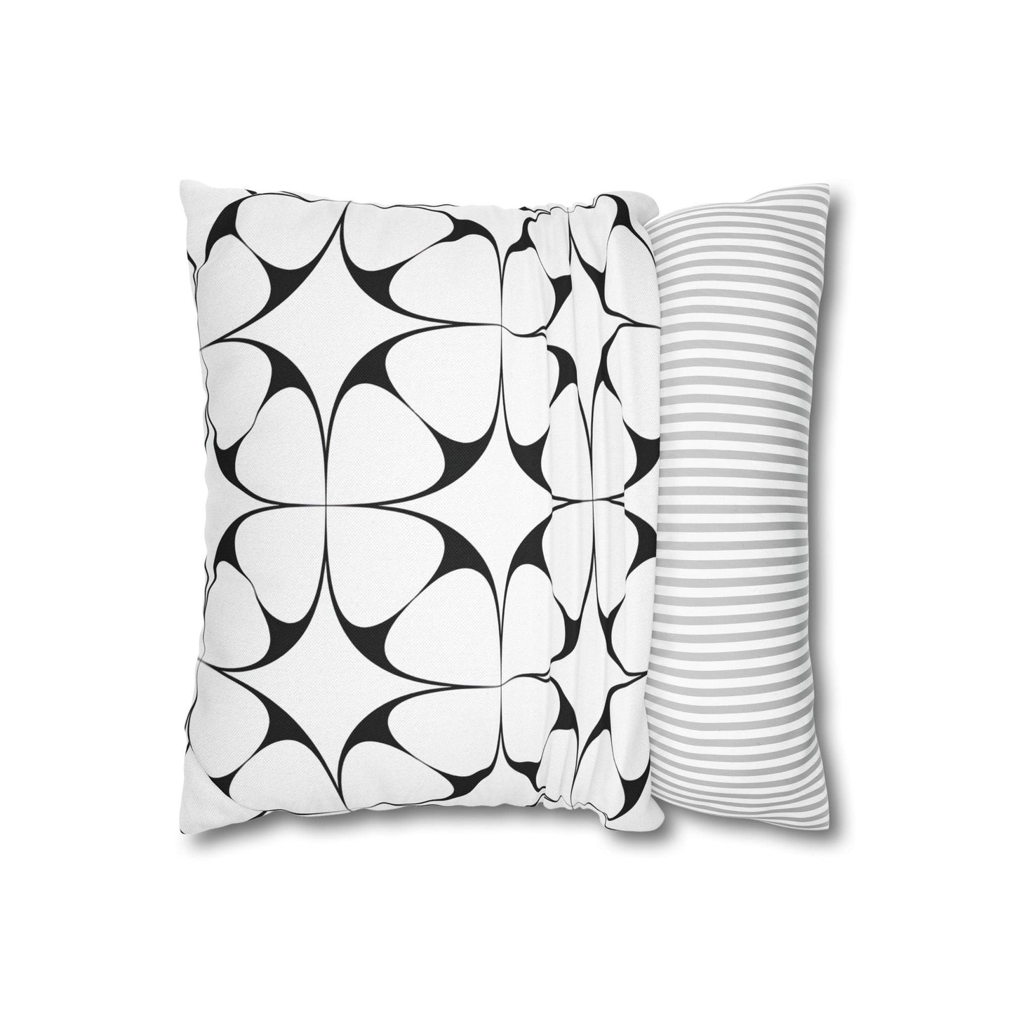 Opulent Symmetry Monochrome Pillowcase – Elevate Your Decor with Luxurious Black & White Style