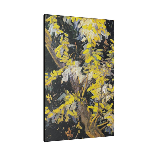 Vincent van Gogh's Blossoming Acacia Branches (1890) famous painting - Matte Canvas, Stretched, 0.75"