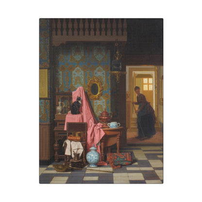 Opportunity Makes a Thief by Charles Joseph Grips on a Matte Canvas Stretched 0.75