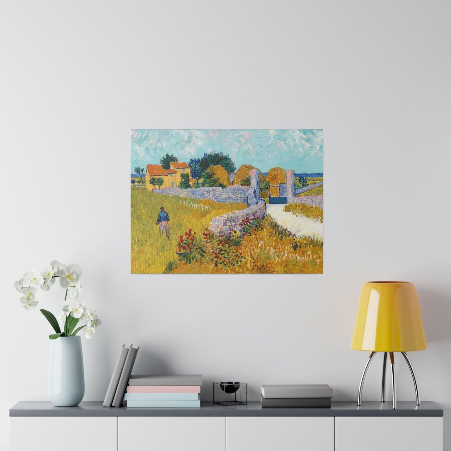 Farmhouse in Provence (1888) by Vincent Van Gogh - Matte Canvas, Stretched, 0.75"