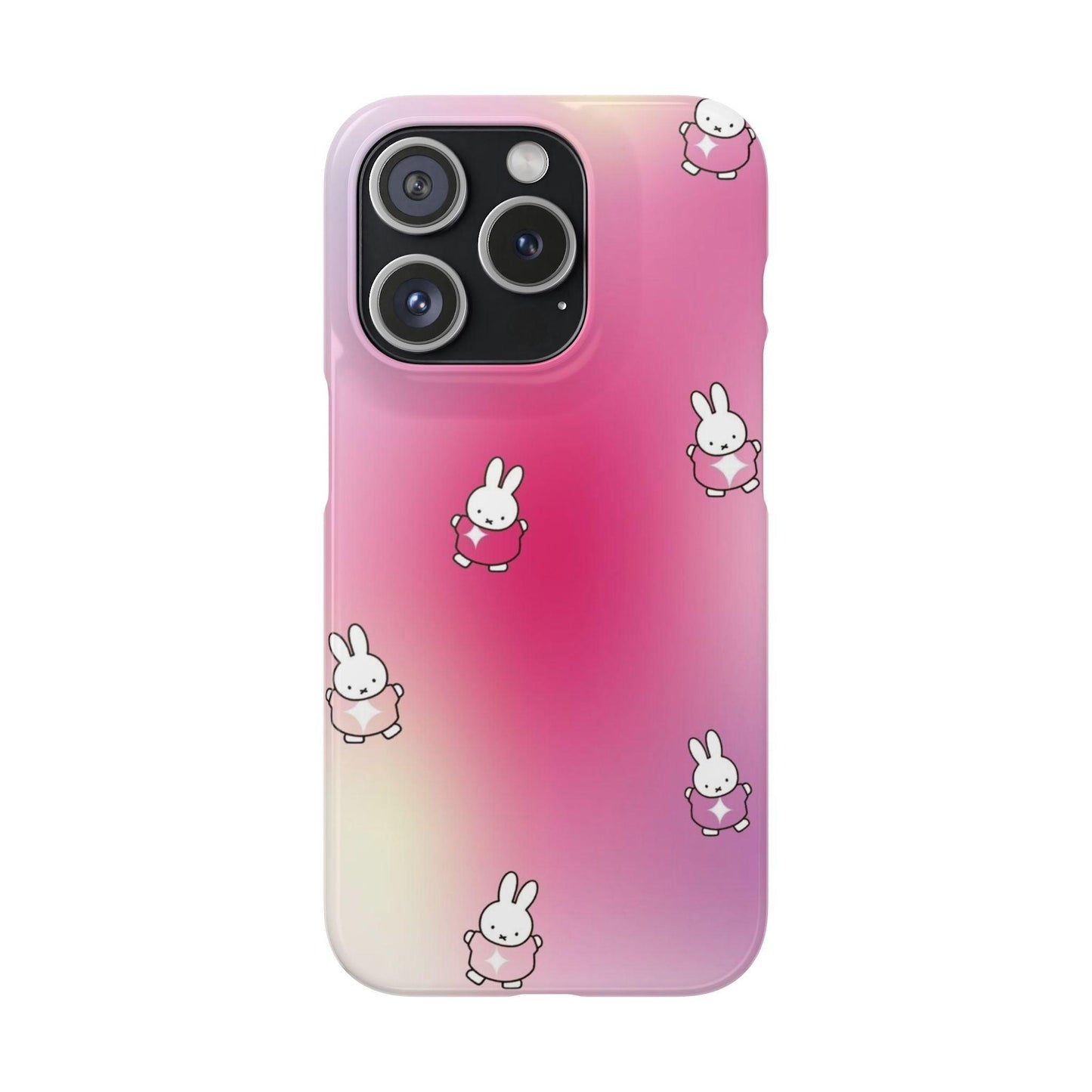 The Bunny Aura Pink Snap Cases