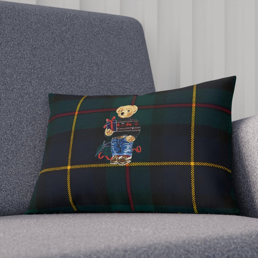 Plaid Teddy Luxe Cushion - Festive Accent Pillow Cushion