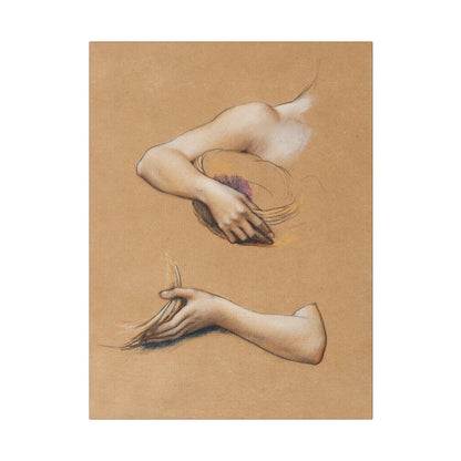 Study of Arms for The Cadence of Autumn (1905) by Evelyn De Morgan - Matte Canvas, Stretched, 0.75"