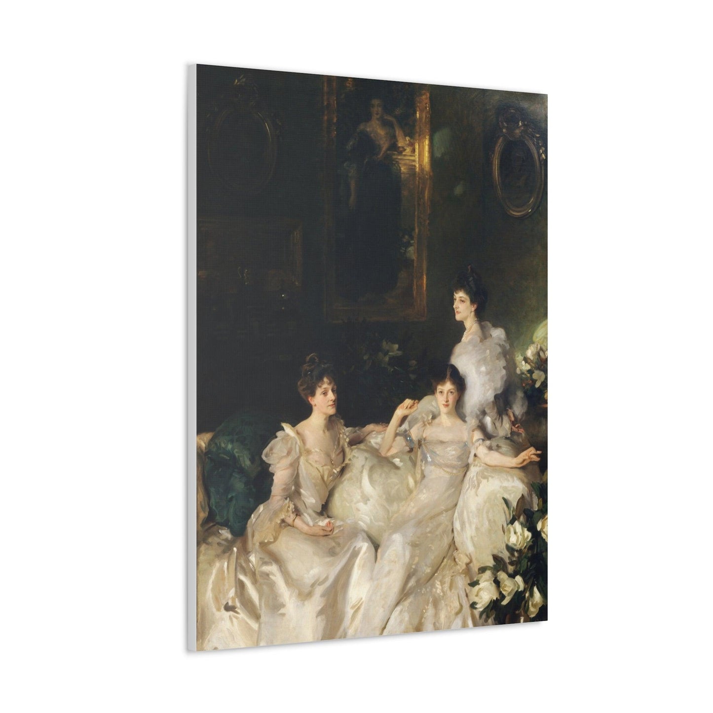 The Wyndham Sisters Lady Elcho, Mrs. Adeane, and Mrs. Tennant (1899) by John Singer Sargent - Canvas Gallery Wraps