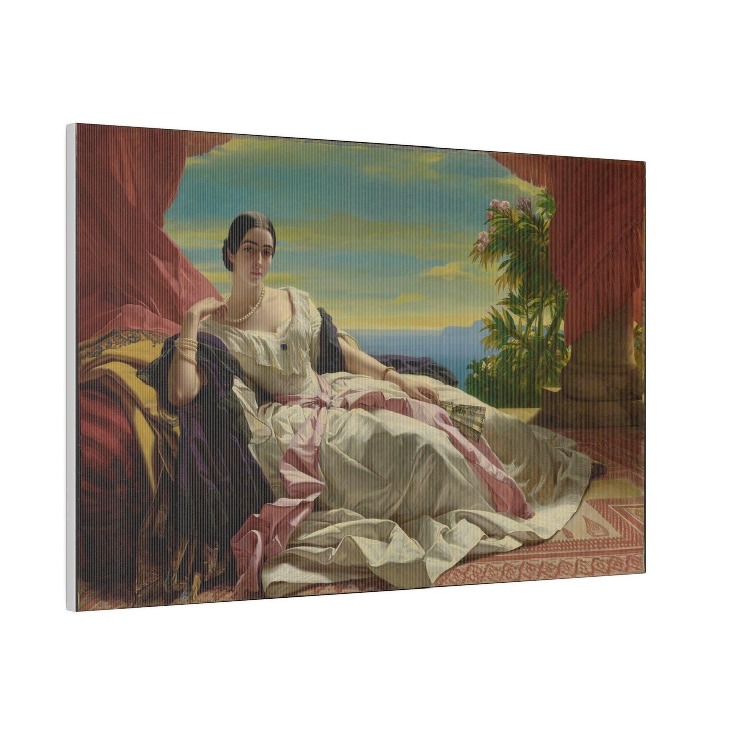 Portrait of Leonilla, Princess of Sayn-Wittgenstein-Sayn by Franz Xaver Winterhalter - Matte Canvas, Stretched, 0.75"