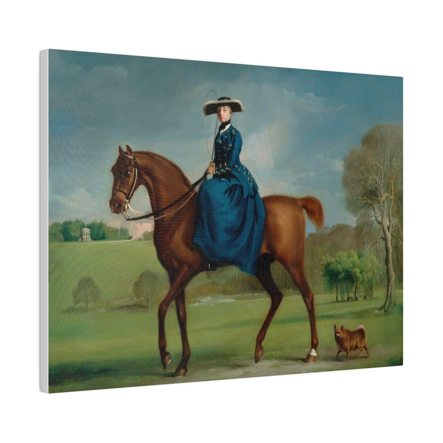 The Countess of Coningsby in the Costume of the Charlton Hunt (1760) painting by George Stubbs - Matte Canvas, Stretched, 0.75"