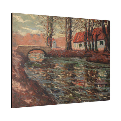 River Landscape by Ernest Lawson - Matte Canvas, Stretched, 0.75"