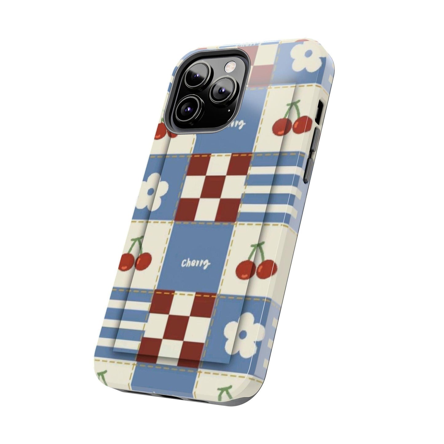 Cherry Blue Tri-Tone Tough iPhone Cases