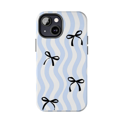 Bowtiful Blue Wavy Bliss Tough iPhone Cases