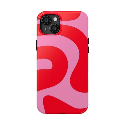 Pop Pink Swirls Tough iPhone Cases