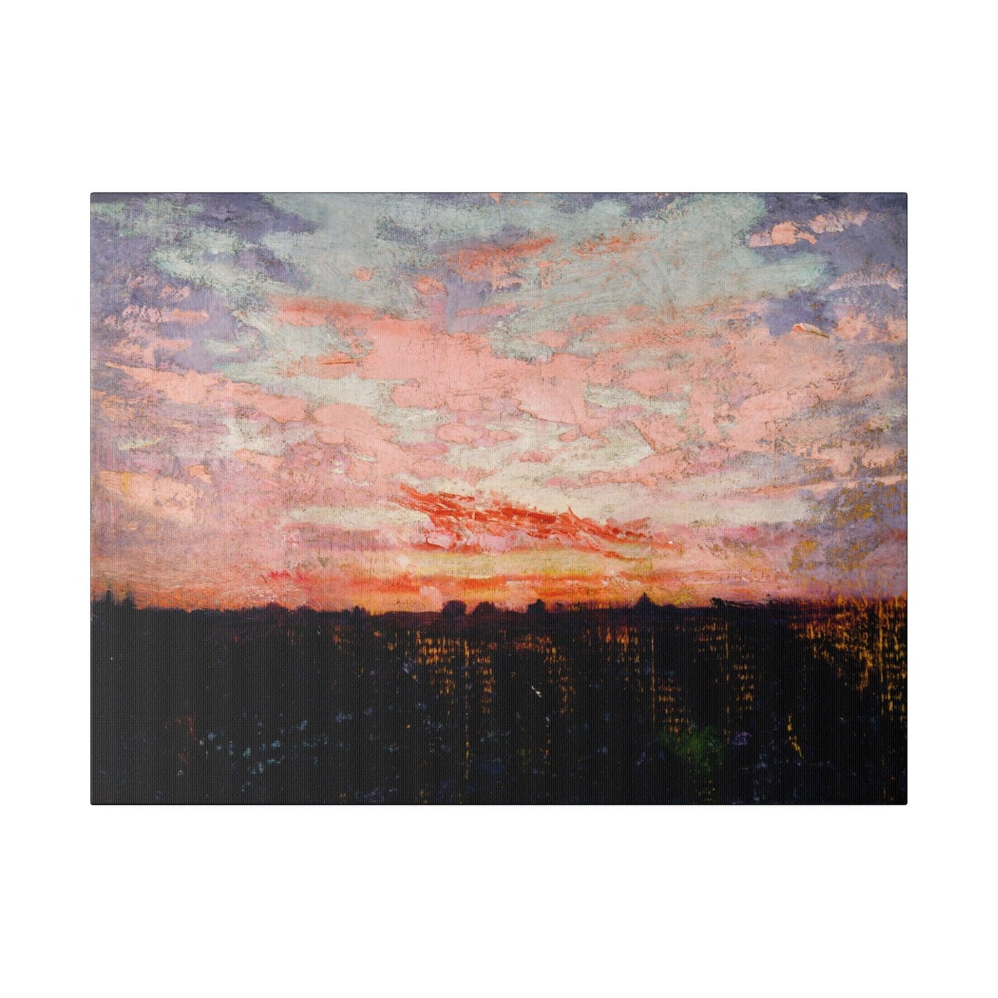 Sunrise or Sunset circa 1905 to 1909 painting by Abbott Handerson Thayer on a  Matte Canvas Stretched 0.75