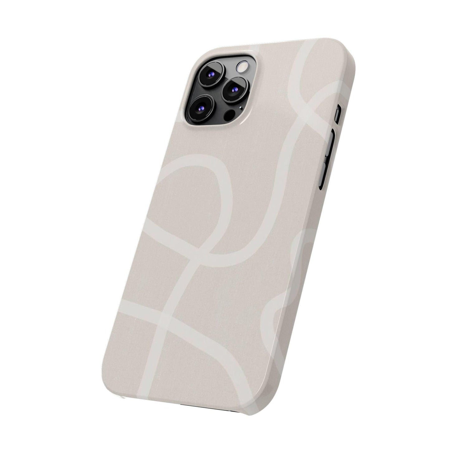 Luxe Minimalist Swirl - Cream Edition Slim iPhone Cases