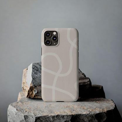 Luxe Minimalist Swirl - Cream Edition Slim iPhone Cases