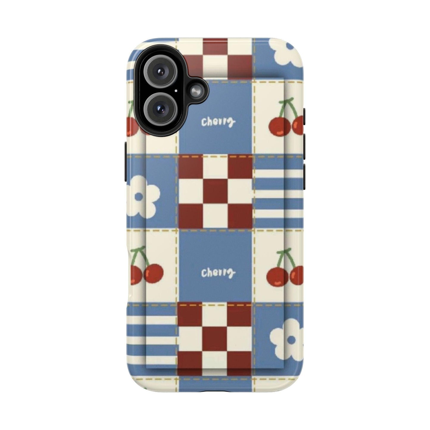 Cherry Blue Tri-Tone Tough iPhone Cases