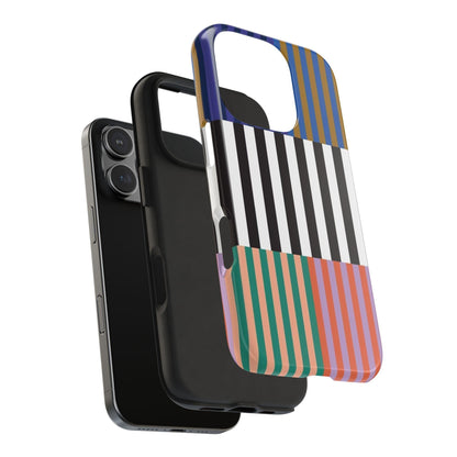 Striped Colorblock Symphony Tough iPhone Cases