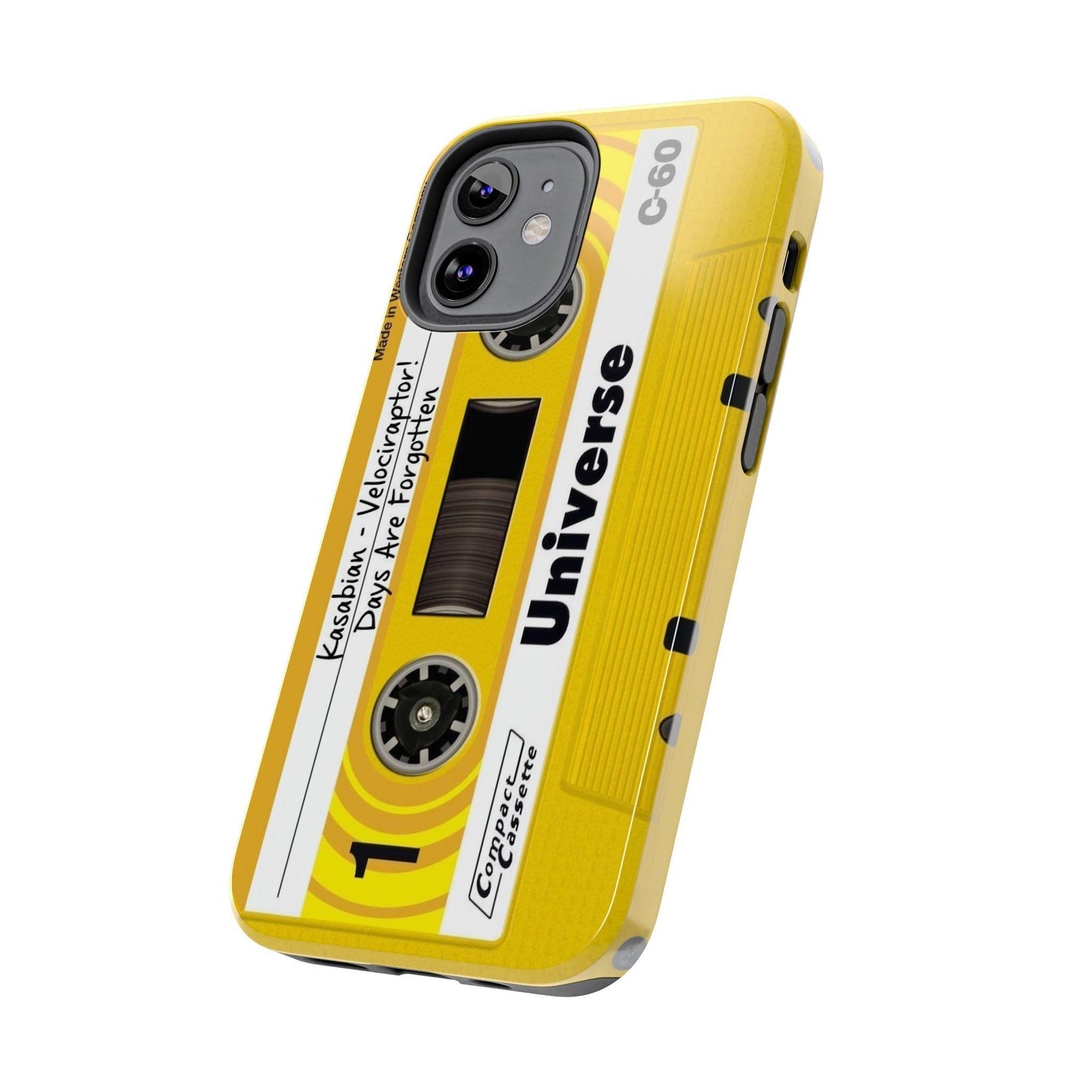 Retro Yellow Cassette Tape iPhone Cases