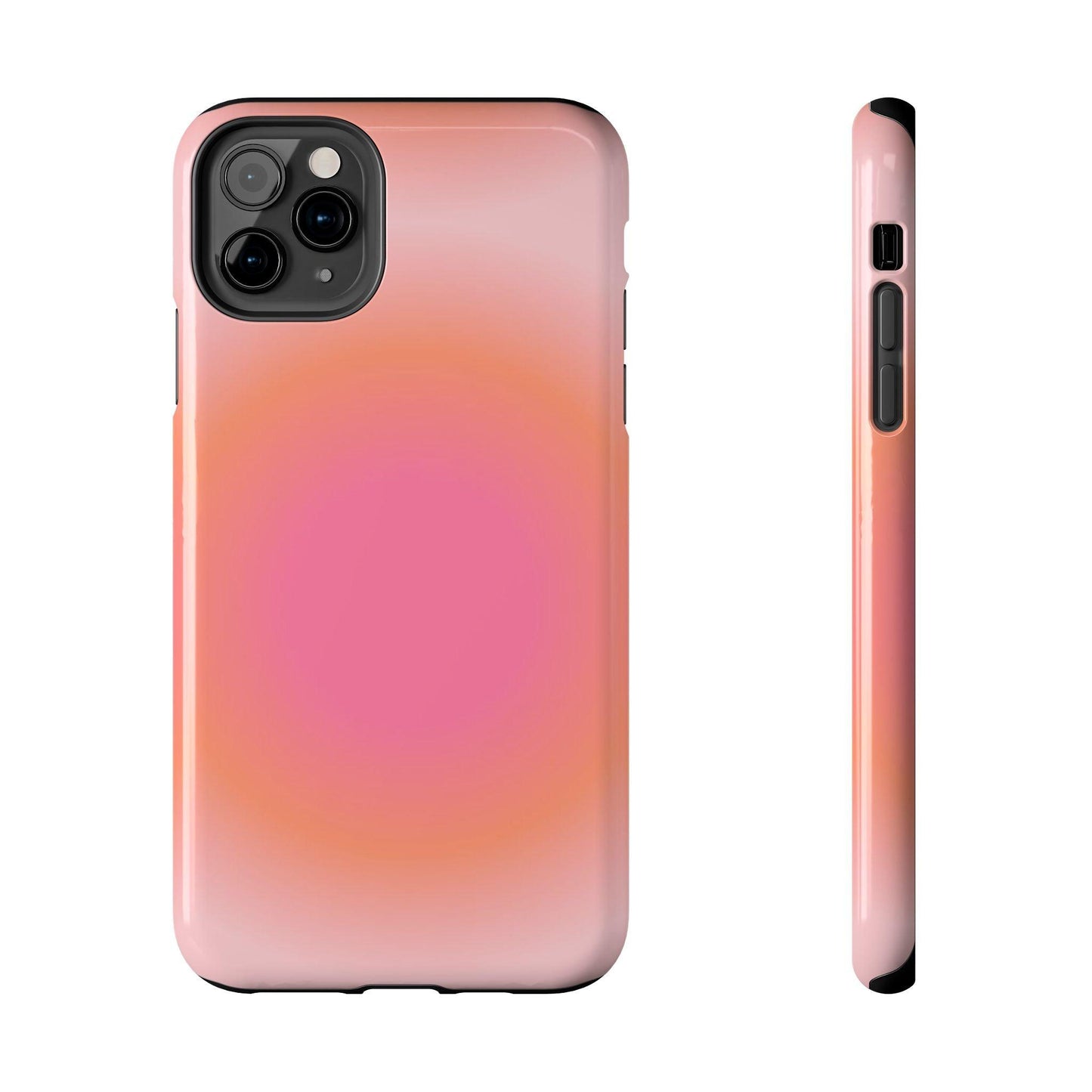 Coral Blushed Aura Tough iPhone Cases