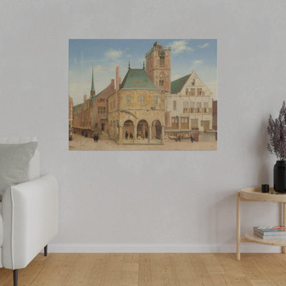 The Old Town Hall of Amsterdam (1657) by Pieter Jansz Saenredam - Matte Canvas, Stretched, 0.75"