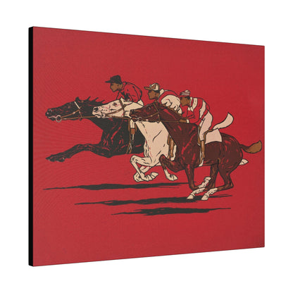 The Runners (1900), vintage horse racing illustration - Matte Canvas, Stretched, 0.75"