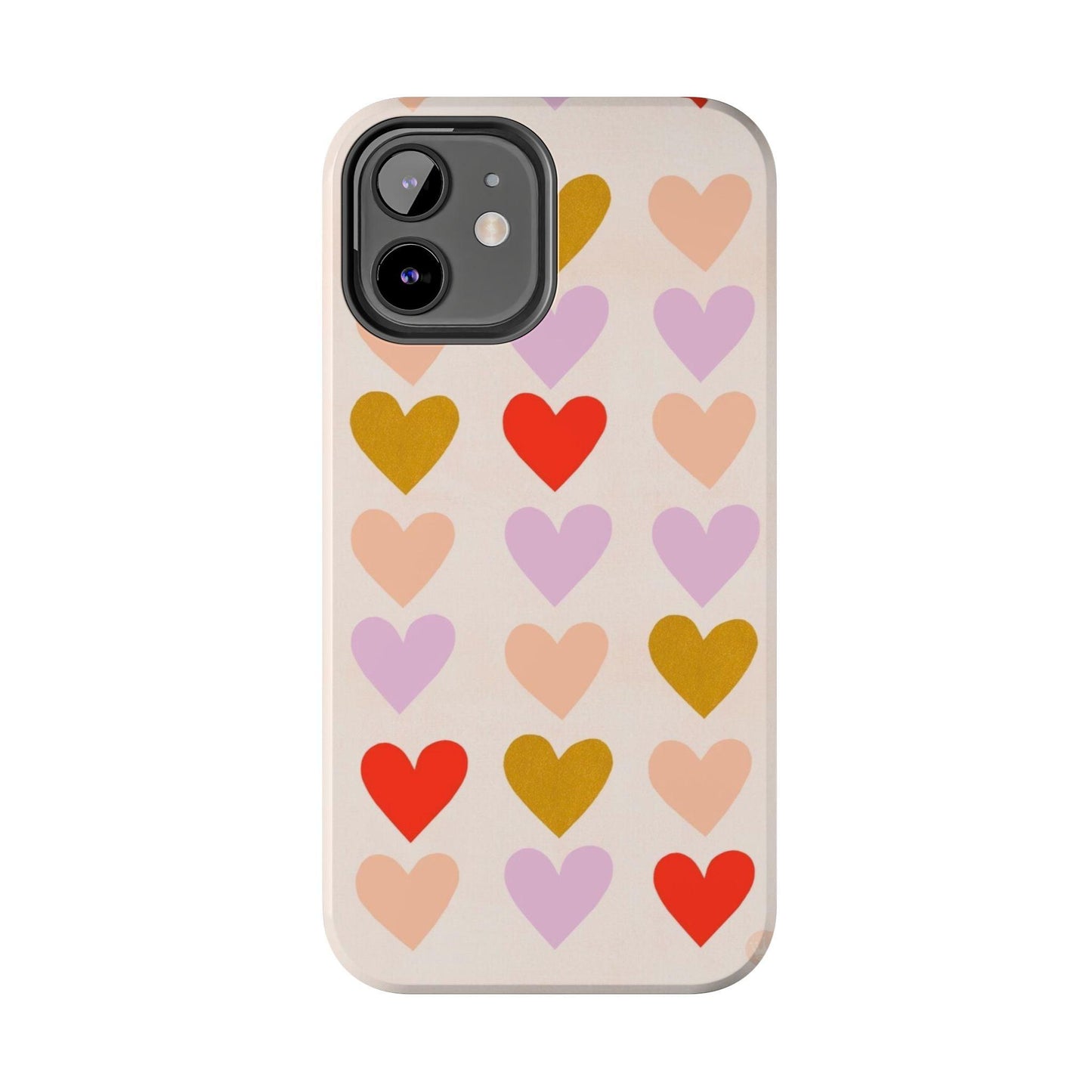 Cutesy Hearts Tough iPhone Cases