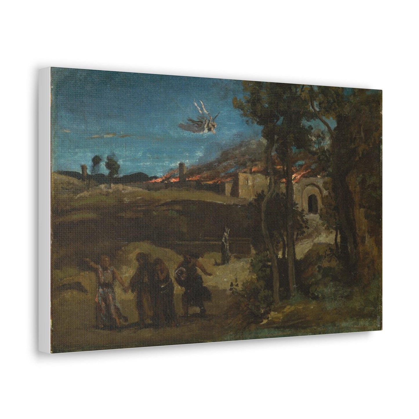 Study for The Destruction of Sodom by Camille Corot - Canvas Gallery Wraps