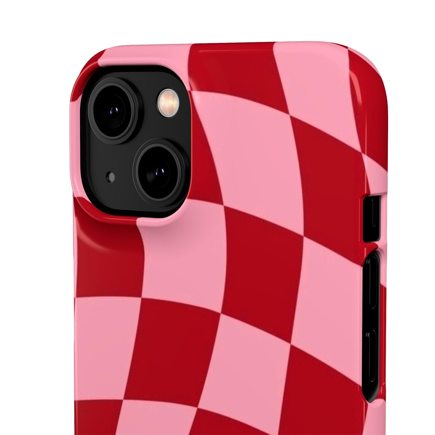 Twist & Check Red Snap iPhone Cases