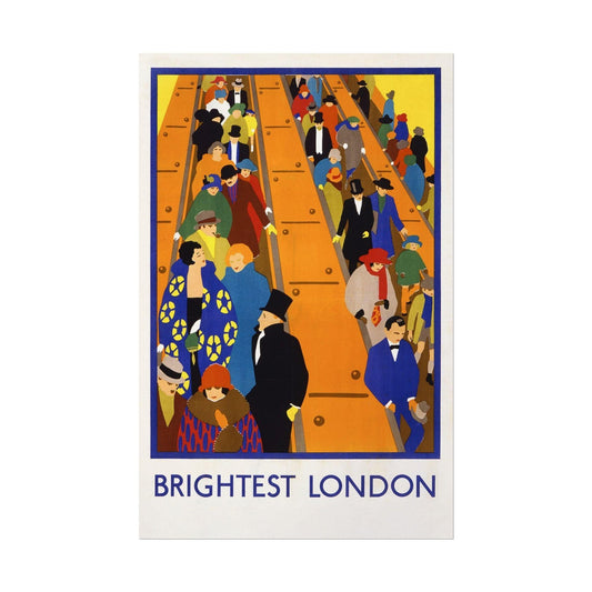 Brightest London is best reached by Underground 1924 lithograph poster by Horace Taylor - Rolled Posters