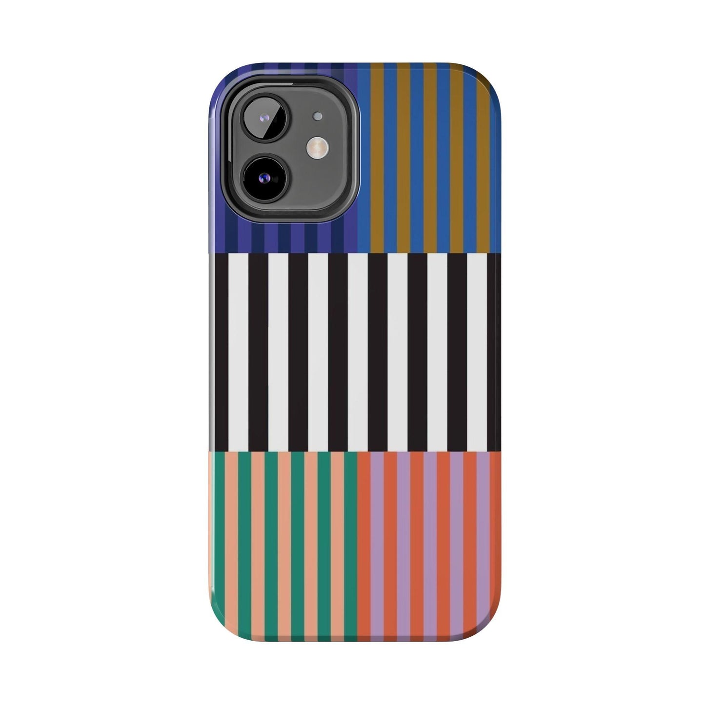 Striped Colorblock Symphony Tough iPhone Cases