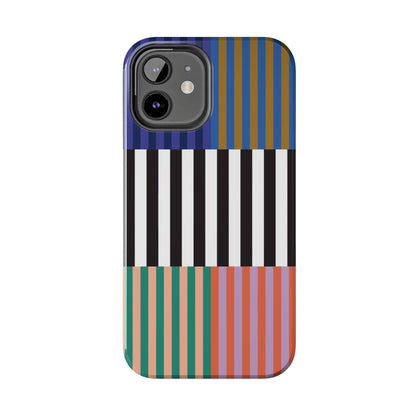 Striped Colorblock Symphony Tough iPhone Cases