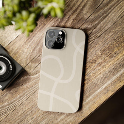 Luxe Minimalist Swirl - Cream Edition Slim iPhone Cases