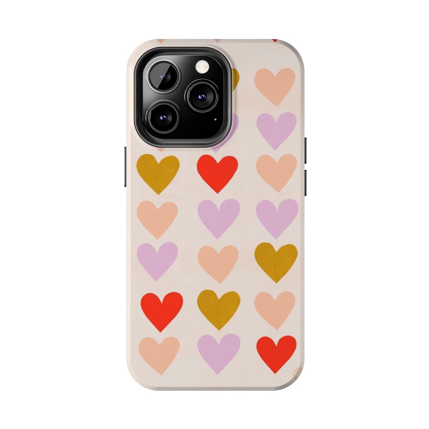 Cutesy Hearts Tough iPhone Cases