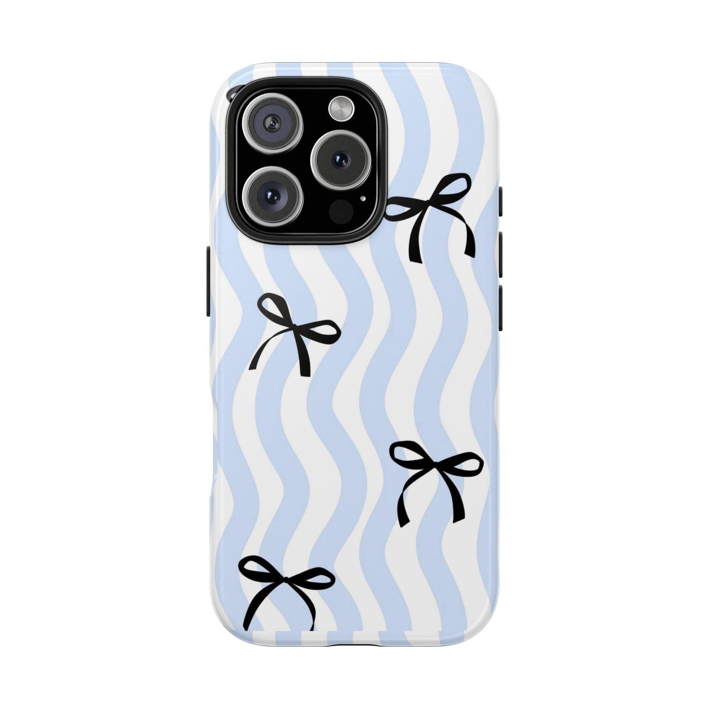 Bowtiful Blue Wavy Bliss Tough iPhone Cases