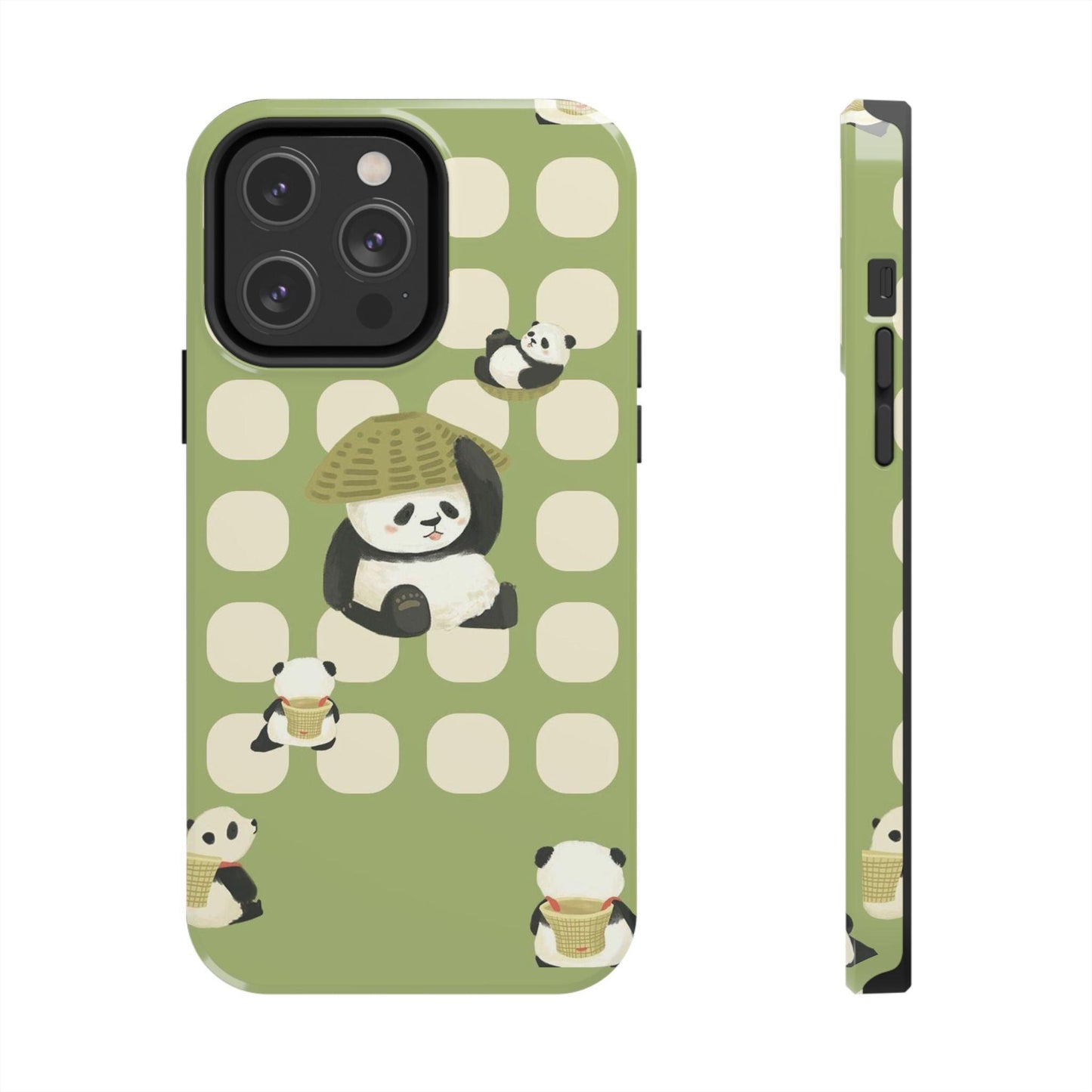 Bamboo Basket Pandas iPhone Cases