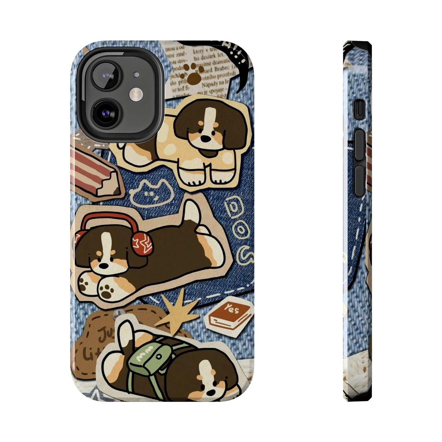 Puppy Pals Denim Vibes Tough iPhone Cases