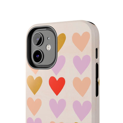 Cutesy Hearts Tough iPhone Cases