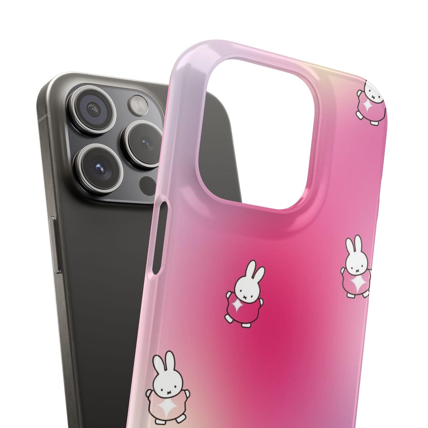 The Bunny Aura Pink Snap Cases