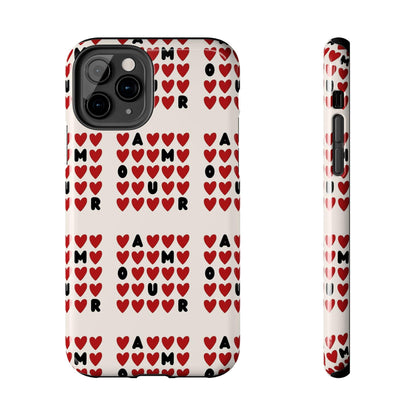 AMOUR Valentines iPhone Cases